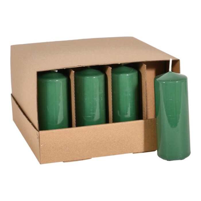 CANDELA MOCCOLO SMALTATA MM.100X40 VERDE